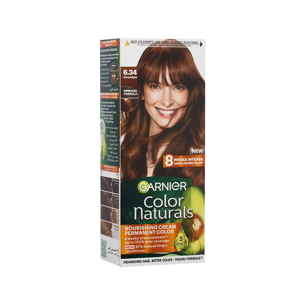 Garnier Color Naturals Hair Color Chocolate Brown 6.34 Nourishing 3-Oil Conditioner