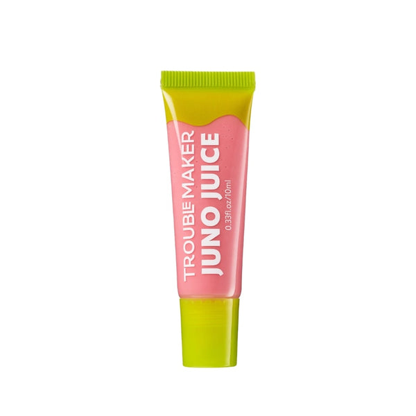 Troublemaker Juno Juice Lip Gloss High-Shine Non-Sticky Stevie Pink