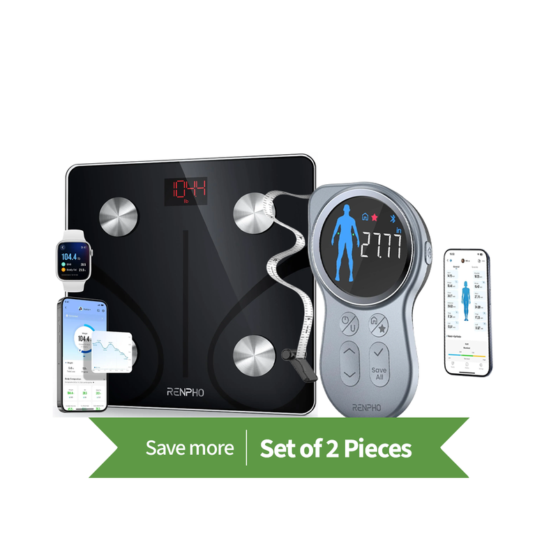 RENPHO Smart Body Measurement Bundle Bluetooth Scale Measuring Tape