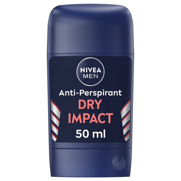 NIVEA MEN Dry Impact Antiperspirant Stick Dual Active Formula 72H Protection 50 ml
