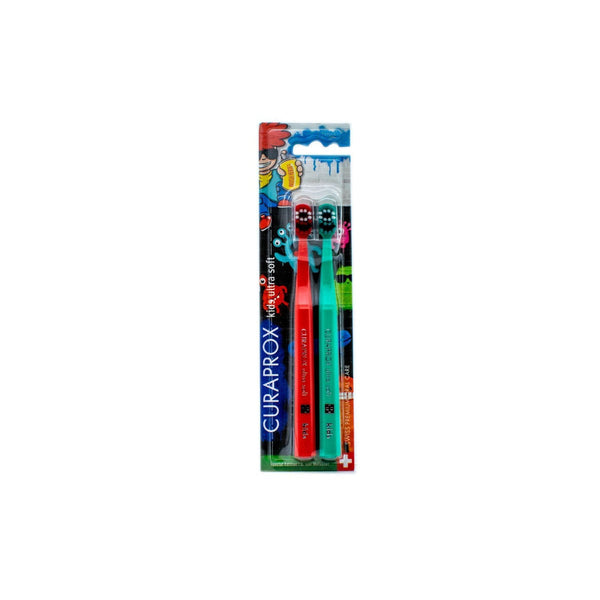 Curaprox Kids CS 5500 Ultra-Soft Toothbrushes Graffiti Edition, 2-Piece Pack