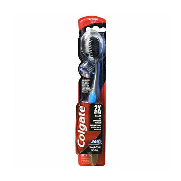 Colgate 360 Charcoal Toothbrush Medium Bristles Multiple Colors