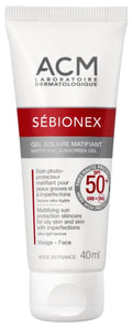 ACM Sebionex Mattifying Sunscreen Gel SPF 50+ UVA/UVB Protection Oily Skin 40ml