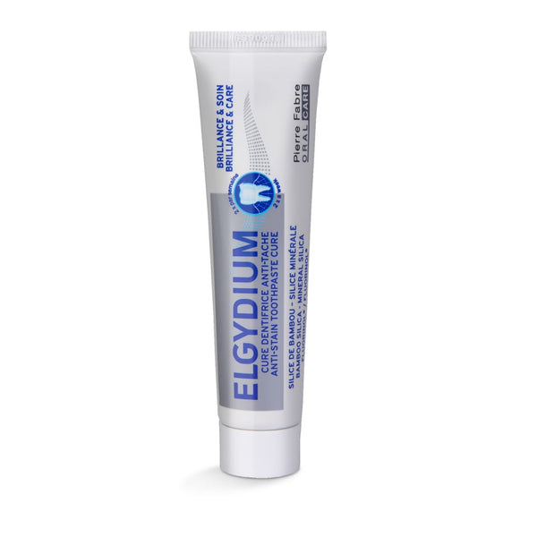 Elgydium Brilliance & Care Toothpaste Polishing Formula Fluorinol Mineral Silica 30 ml