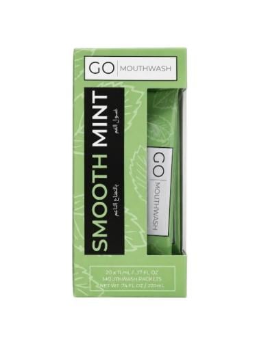 GO Alcohol-Free Mint Mouthwash, Travel Sachets, 20 x 11 ml