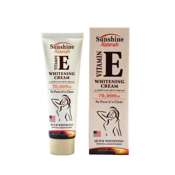 Sunshine Naturals Vitamin E Brightening Cream for Sensitive Areas, Moisturizing, 100ml