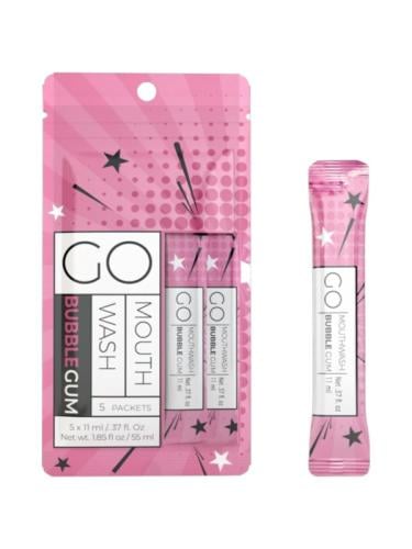 Go Mouthwash Bubblegum Flavor Alcohol-Free Fluoride-Free 5 Single-Use Packets 55 ml