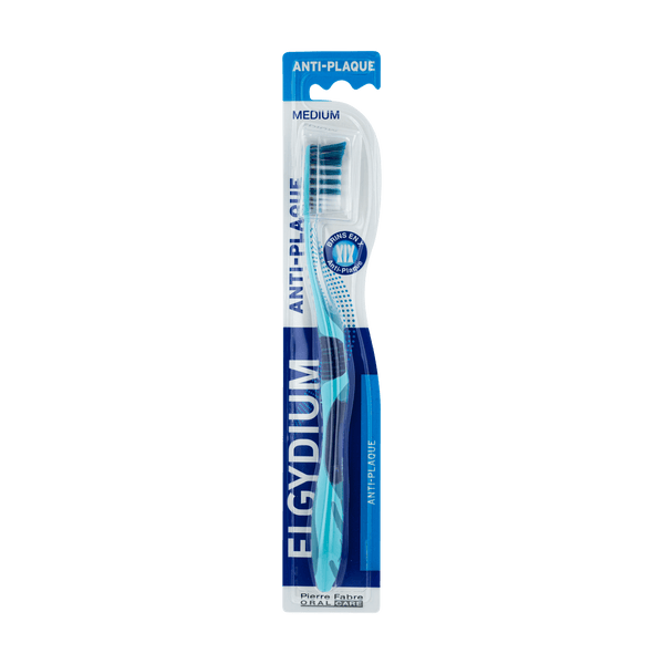 Elgydium Antiplaque Medium Toothbrush Crossed Nylon Bristles Adult and 12+