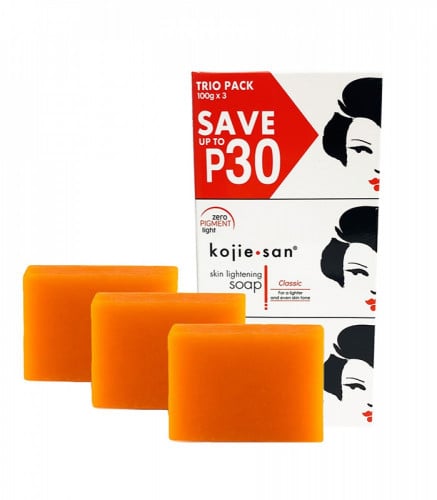 Kojie San 3-in-1 Kojic Acid Soap Bar Brightening Cleansing Formula 100g