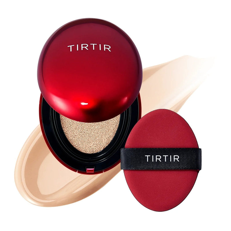 TIRTIR Mask Fit Red Cushion Cream Foundation Semi-Matte Hyaluronic Acid 22C Peach Beige Mini