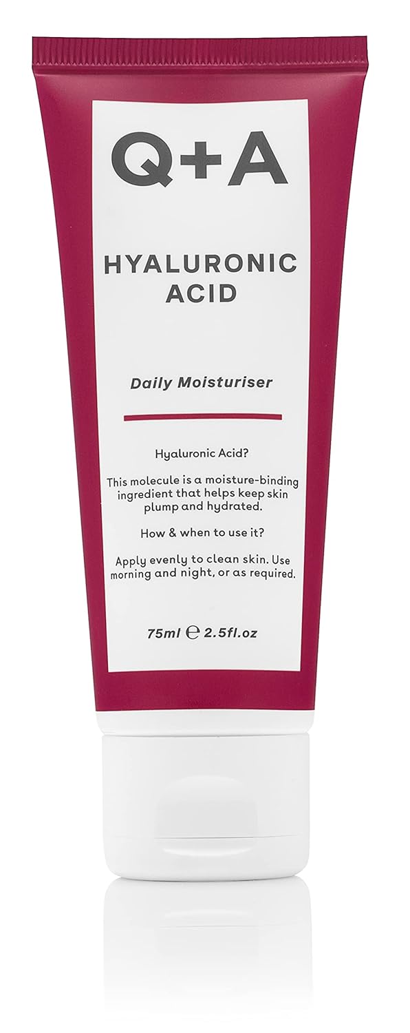 Q+A Hyaluronic Acid Daily Moisturiser Cream Face Moisturizer 75ml
