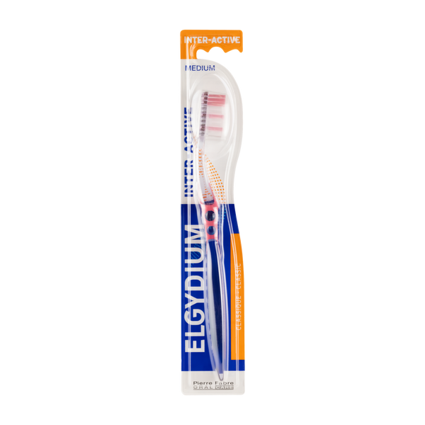 Elgydium Interactive Toothbrush Medium Nylon Bristles Two Lengths