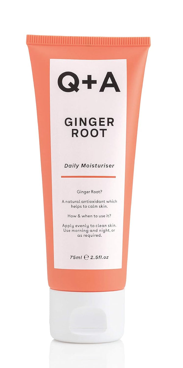 Q+A Ginger Root Daily Moisturiser Cream Hydrating Formula 75ml