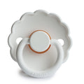 FRIGG Daisy Latex Baby Pacifier Natural Rubber Nipple Bright White 6-18 Months 1-Pack