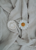 FRIGG Daisy Latex Baby Pacifier Natural Rubber Nipple Bright White 6-18 Months 1-Pack