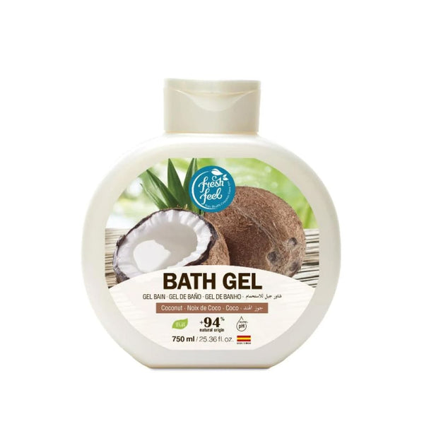 Fresh Feel Coconut Shower Gel Rich Lather Moisturizing Body Wash 750ml