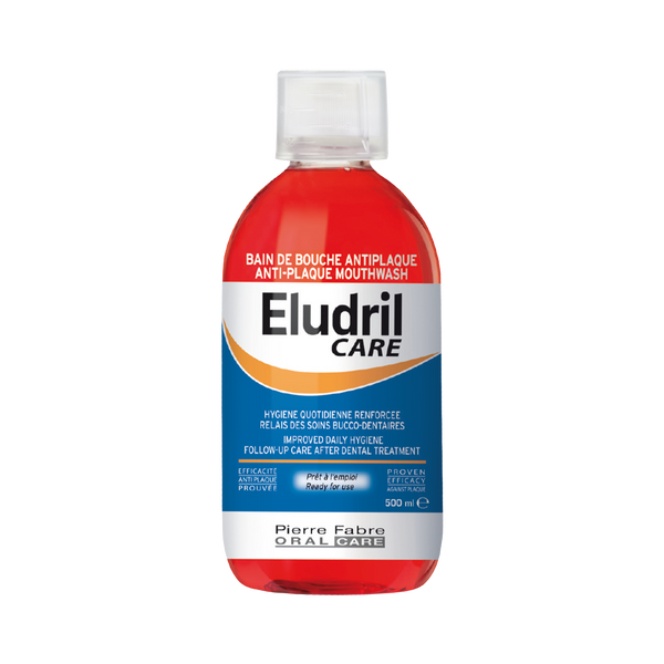 Eludril Care Alcohol-Free Anti-Plaque Mouthwash Mint 500 ml