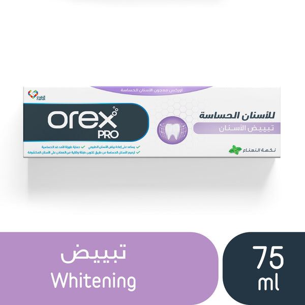 Orex Pro Sensitive Toothpaste, Brightening Care, Hydroxyapatite & Fluoride, Fresh Taste