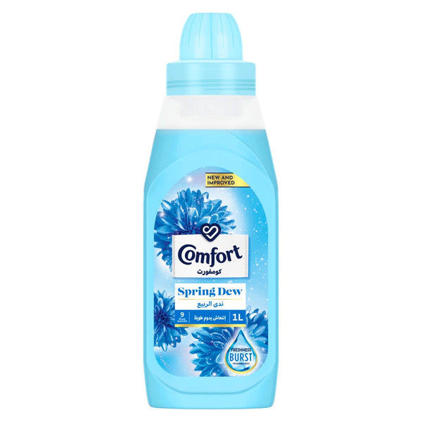 Comfort Fabric Softener Spring Dew Liquid Freshness Burst Technology 1L