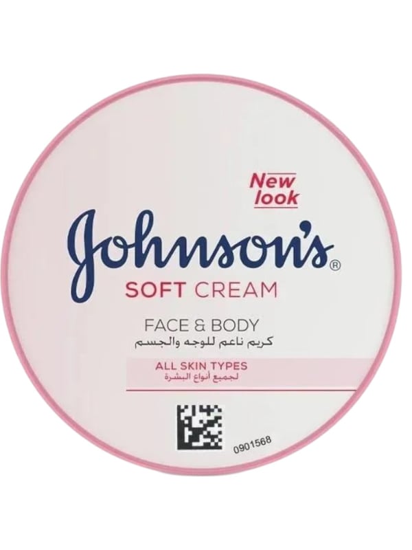 Johnson's Soft Moisturizing Cream for Face and Body, Shea Butter, All Skin Types, 300 ml