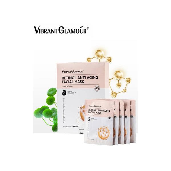 Vibrant Glamour Retinol Facial Mask Set, 5 Pieces, 25 ml Each