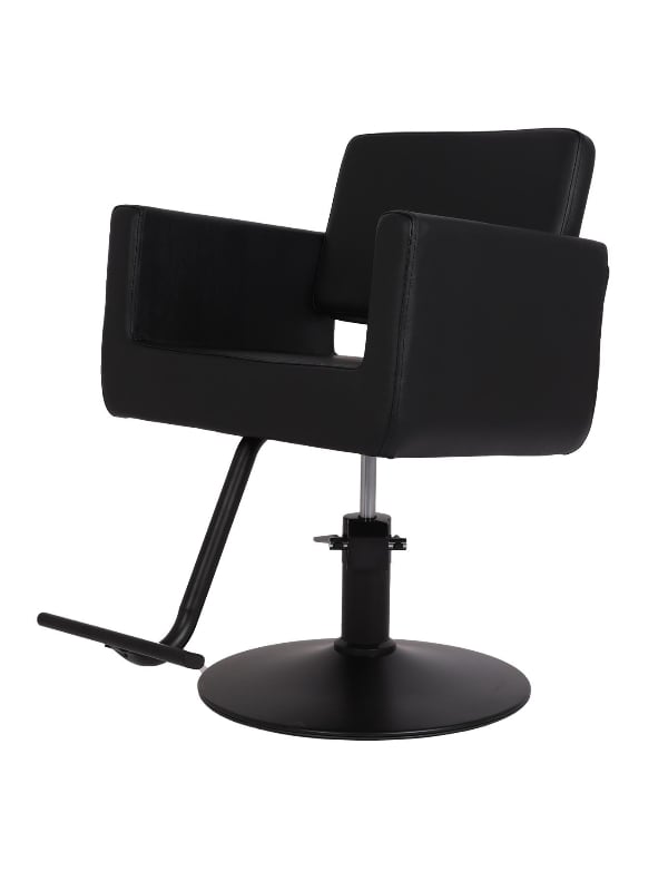 Salon System Picanto Salon Chair Wide Black Seat Black Base