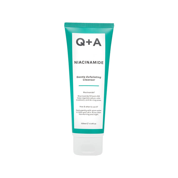 Q+A Niacinamide Gentle Exfoliating Cleanser Liquid Face Cleanser 125ml