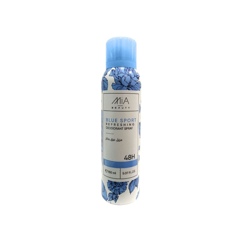 Mia Beauty Blue Sport Deodorant Spray Fresh Sea Bergamot White Musk 150 ml