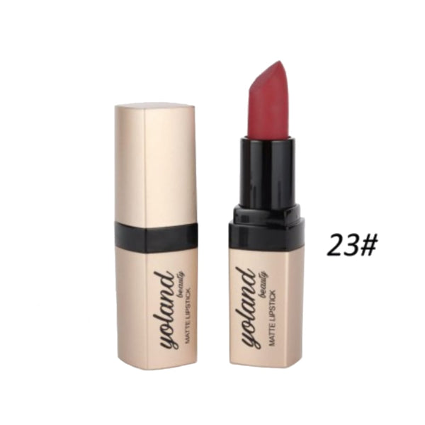 Yolande Beauty Matte Lipstick Creamy Texture Vitamin E Macadamia Oil Shade 23 3.8g