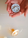FRIGG Moon Phase Latex Baby Pacifiers 2pk Powder Blue/Slate 6-18 Months