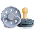 FRIGG Moon Phase Latex Baby Pacifiers 2pk Powder Blue/Slate 6-18 Months