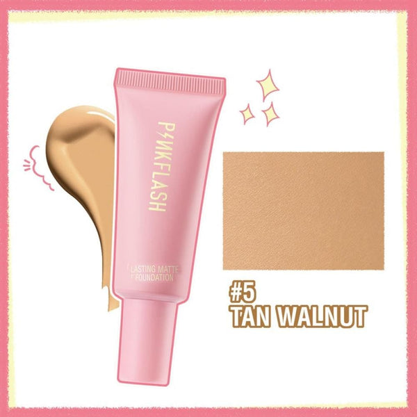 Pink Flash Long-Lasting Matte Foundation Medium Coverage Tan Walnut 05, 25g