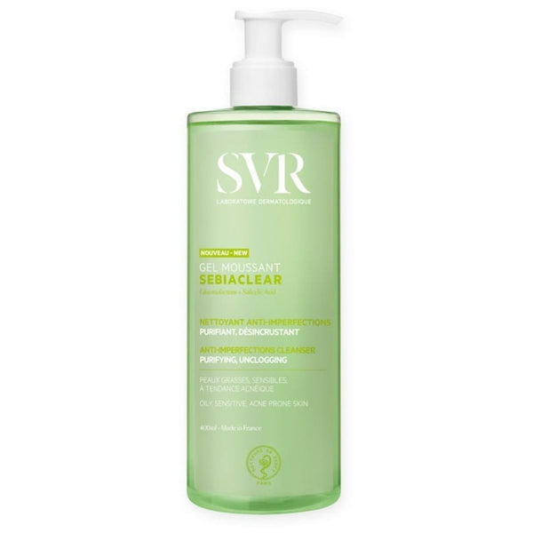 SVR Sebiaclear Gel Moussant Purifying Foaming Cleanser Salicylic Acid 400 ml