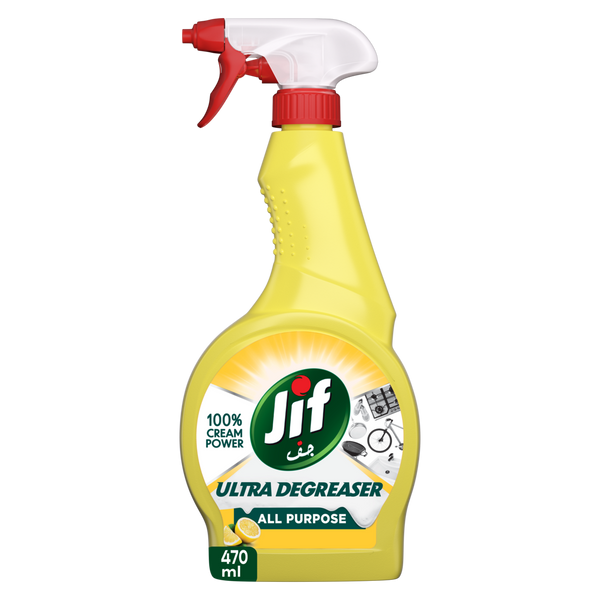 Jif Cream Cleaner Lemon Degreaser Liquid Fresh Lemon Scent 470ml
