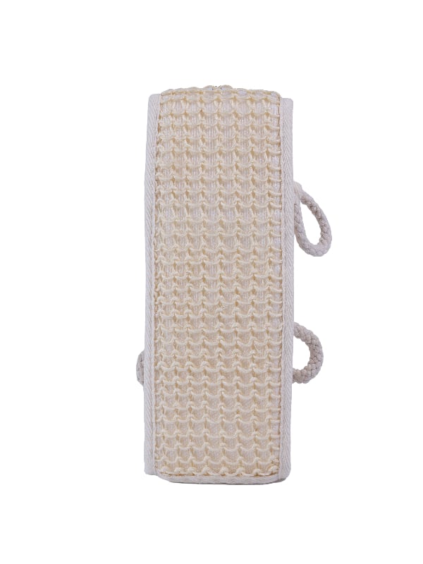 Spa System Bath Loofah Towel, Long Flexible Body Scrubber with Rope Handles