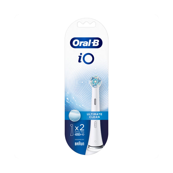 Oral-B iO Ultimate Clean Replacement Brush Heads, White, 2 Count
