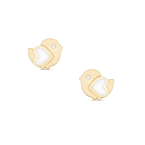 Navarro Kids Wrap Bird Gold-Colored Children's Earring