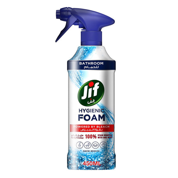 Jif Hygienic Foam Bathroom Cleaner with Bleach Snow Breeze 450ml