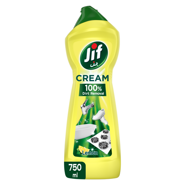 Jif Cream Cleaner Lemon Scent Micro-Crystal Formula 750 ml
