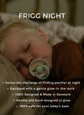 FRIGG Moon Phase Silicone Pacifiers Natural Rubber 6-18 Months 2 Pack Stone Blue/Cream