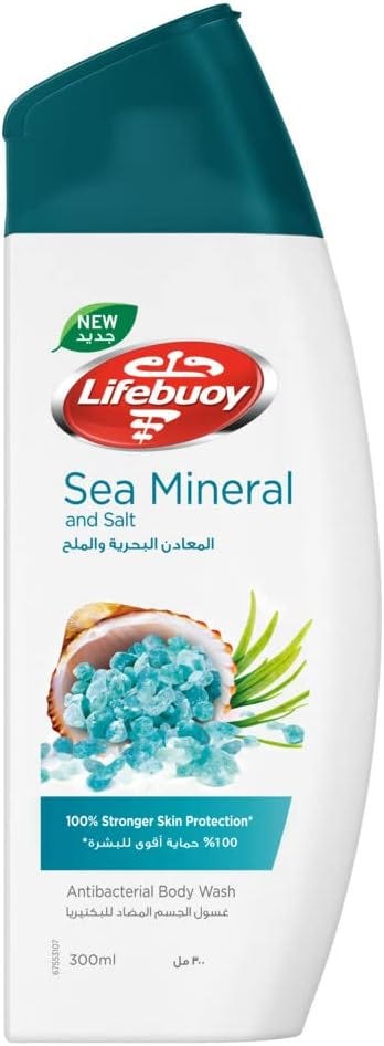 Lifebuoy Sea Mineral Body Wash Foaming Cleanser with Silver Formula 300 mL