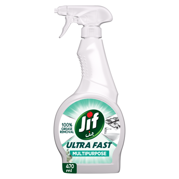 Jif Ultra Fast Multipurpose Surface Cleaner Spray with Bleach, 470 ml