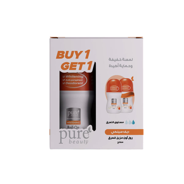 Pure Beauty Deo Roll-On Silky Lightweight Formula 1+1 Pack