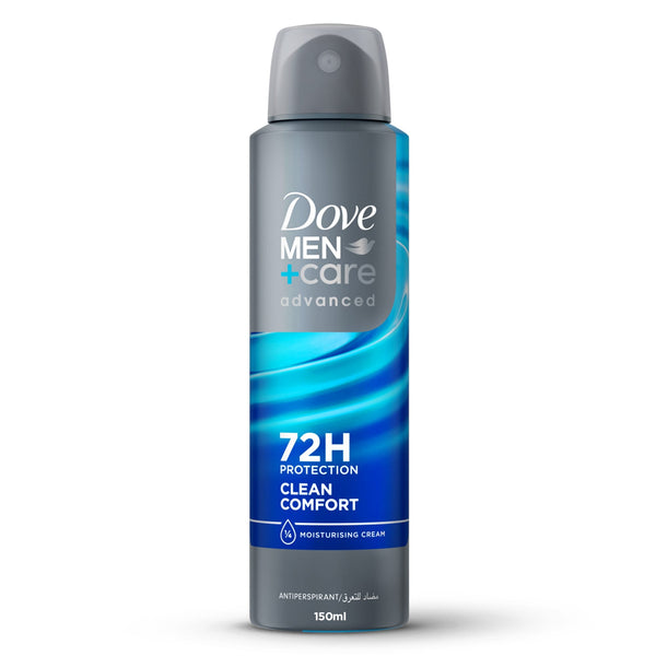 Dove Men Clean Comfort Antiperspirant Deodorant Body Spray, Soft Linen, 150ml