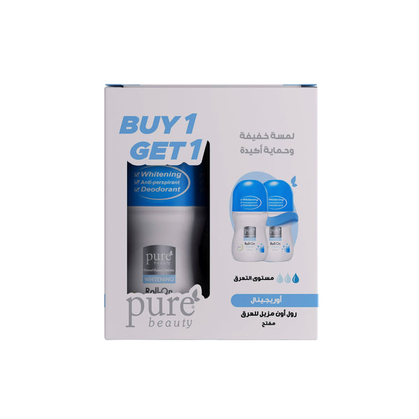 Pure Beauty Deo Roll-On Original Odor Protection Brightening Formula 2 x 60 ml