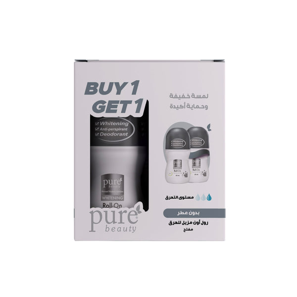Pure Beauty Deo Roll-On Fragrance-Free Brightening Formula 1+1