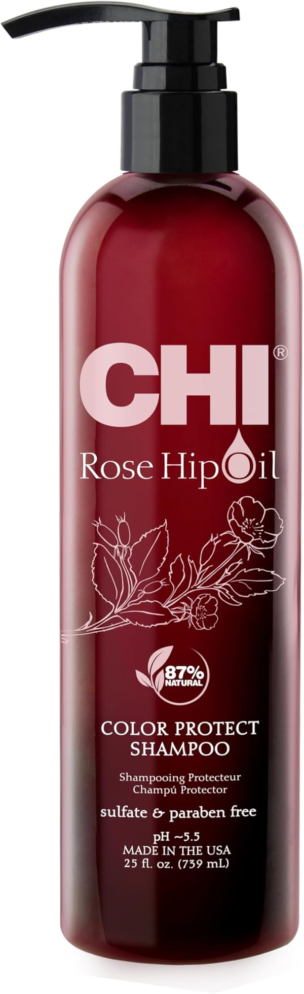 CHI Rose Hip Oil Color Protect Shampoo Sulfate & Paraben Free 739 ml