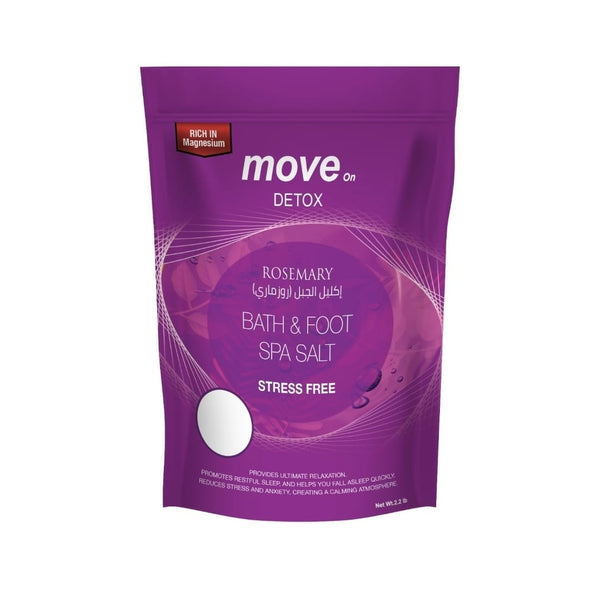 Move On Detox Rosemary Bath & Foot Spa Salt Mineral-Rich Soak 1000 g