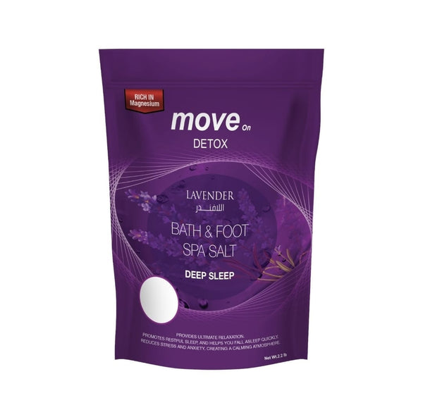 Move On Detox Bath & Foot Spa Salt Mineral-Rich Botanical Formula 1000 g