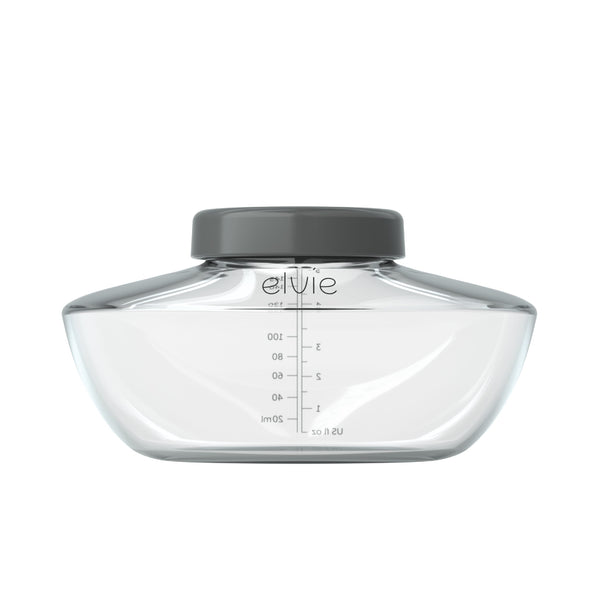 Elvie Pump Bottles Breast Milk Storage Bottles, 3 Pack with Storage Lids